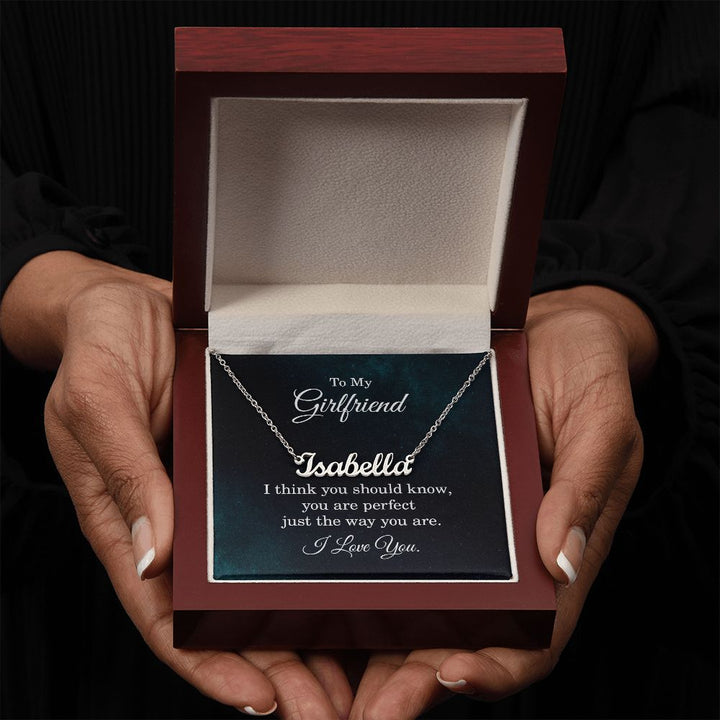 To My Girlfriend | You are perfect - Personalized Name Necklace