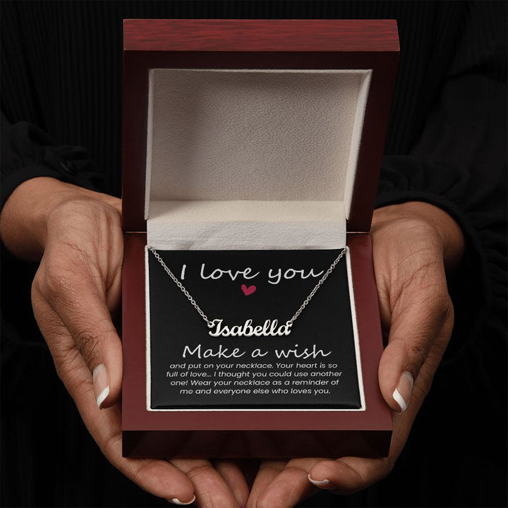 I Love You | Make a Wish - Personalized Name Necklace