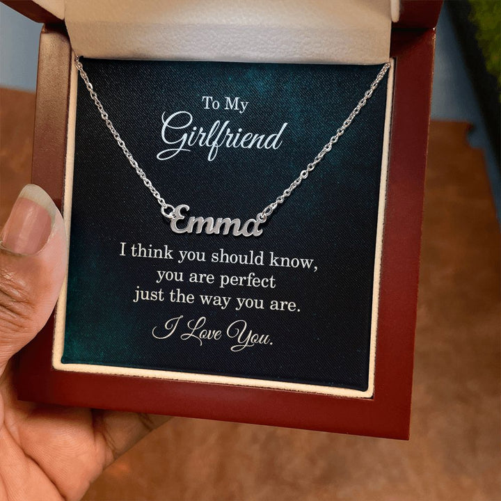 To My Girlfriend | You are perfect - Personalized Name Necklace