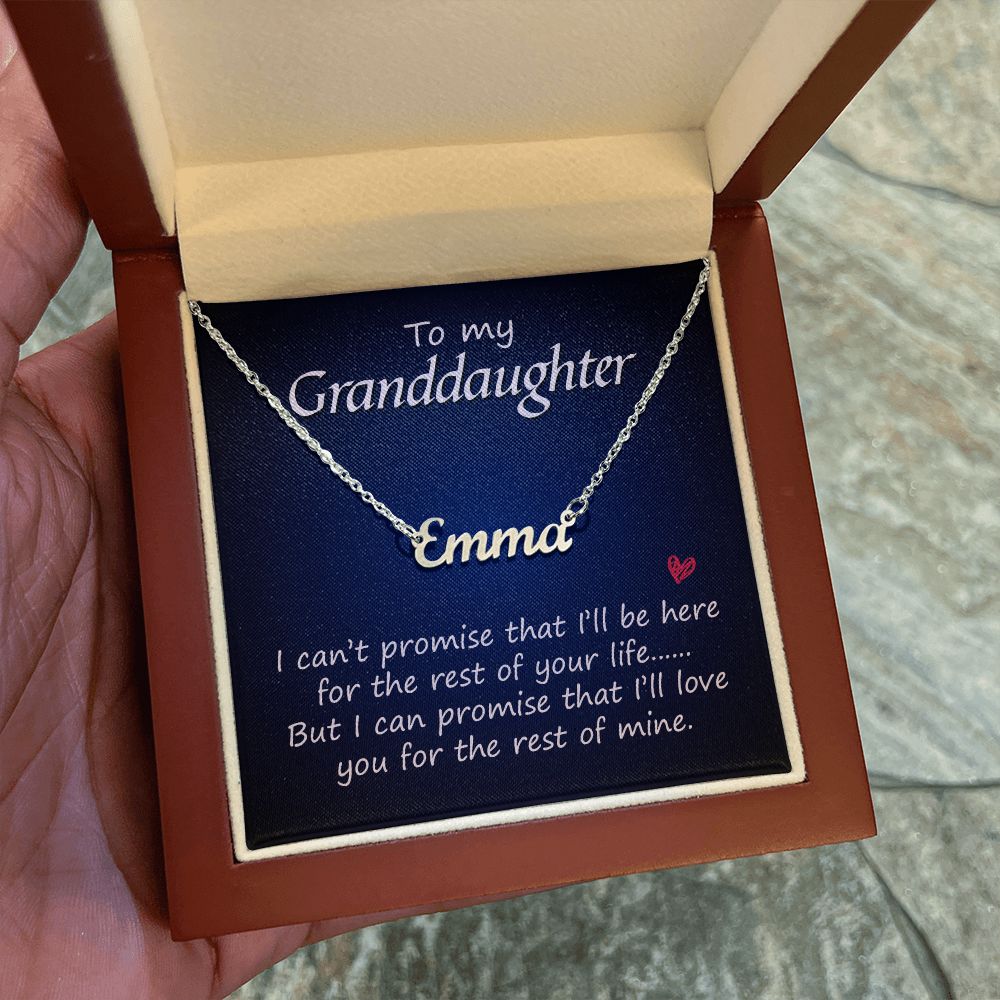 To My Granddaughter | I'll Love You for the rest of mine - Personalized Name Necklace