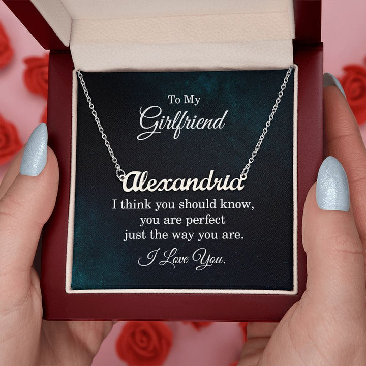 To My Girlfriend | You are perfect - Personalized Name Necklace
