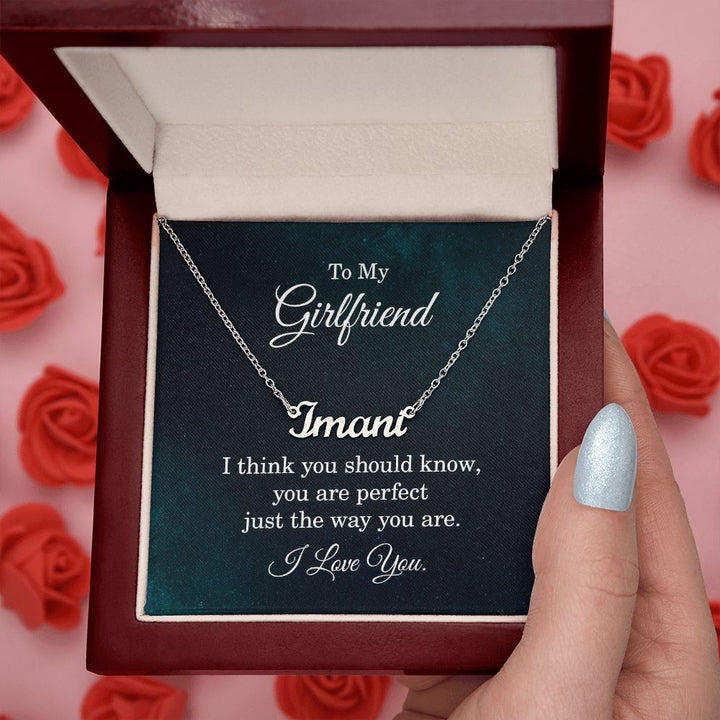 To My Girlfriend | You are perfect - Personalized Name Necklace