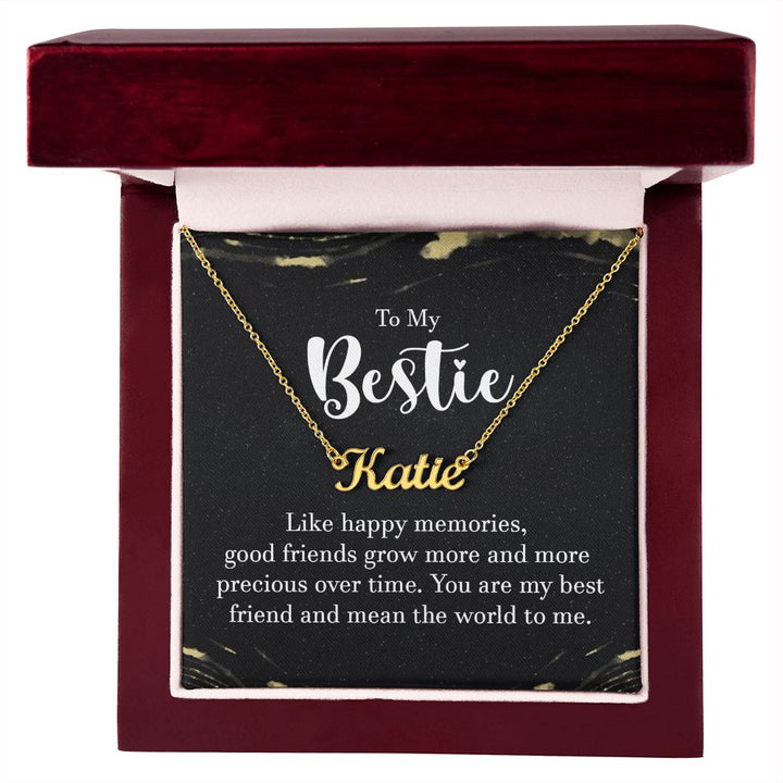 To My Bestie | Good friends grow more and more - Personalized Name Necklace