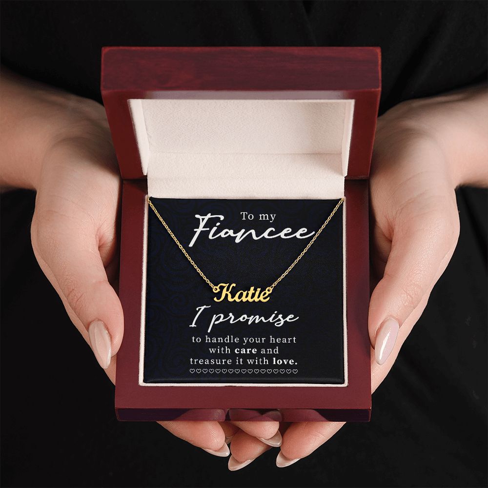 To My Fiancée | Treasure it with Love - Personalized Name Necklace