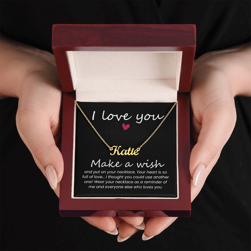 I Love You | Make a Wish - Personalized Name Necklace