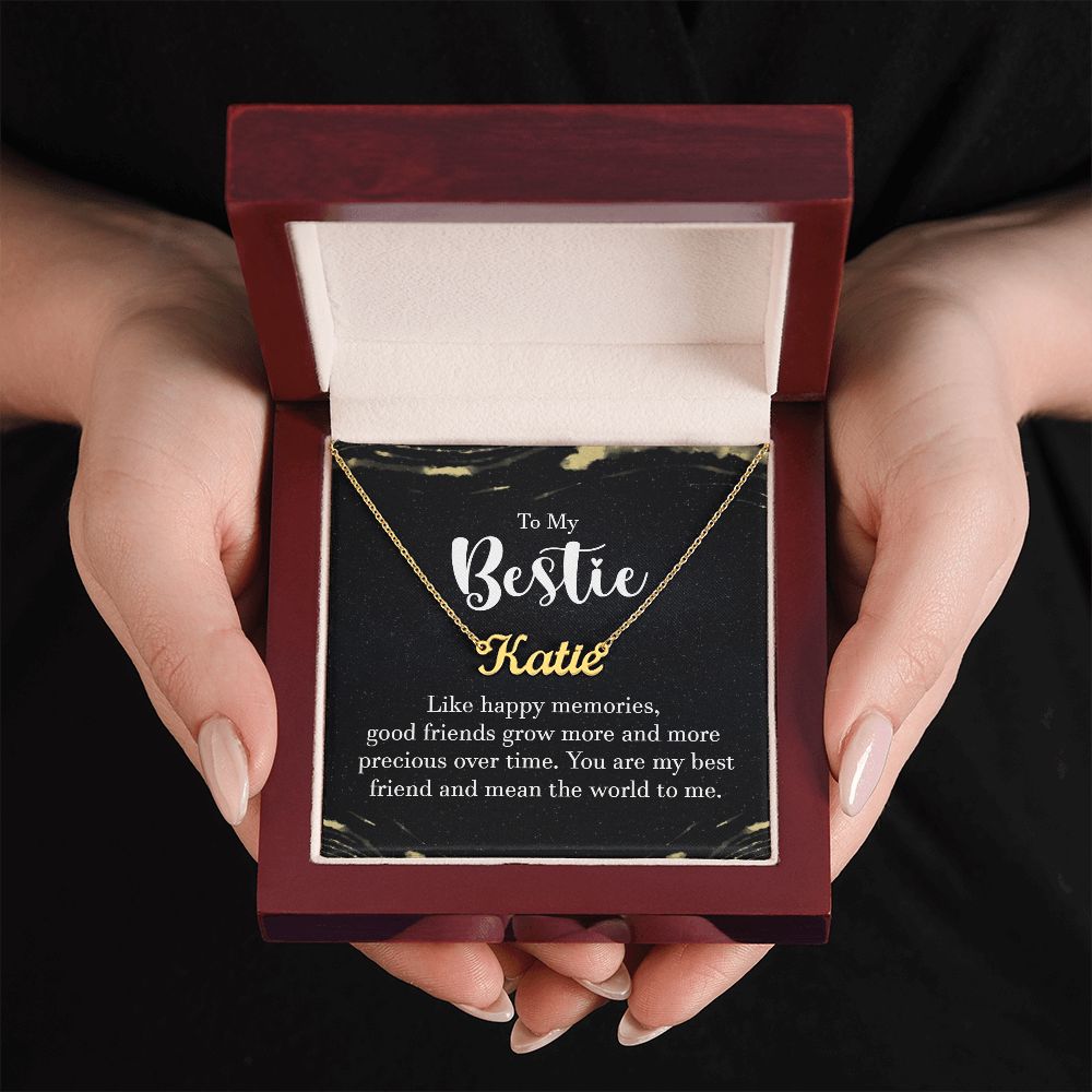 To My Bestie | Good friends grow more and more - Personalized Name Necklace