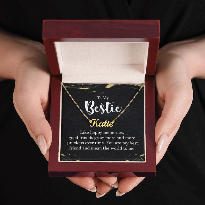 To My Bestie | Good friends grow more and more - Personalized Name Necklace