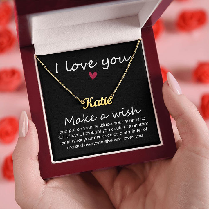 I Love You | Make a Wish - Personalized Name Necklace