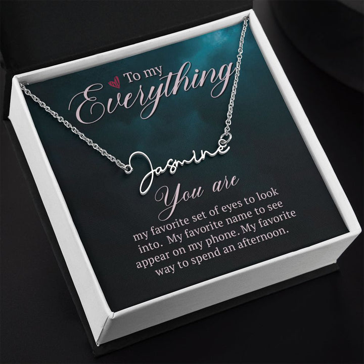 To My Wife | To My Everything - Signature Style Name Necklace