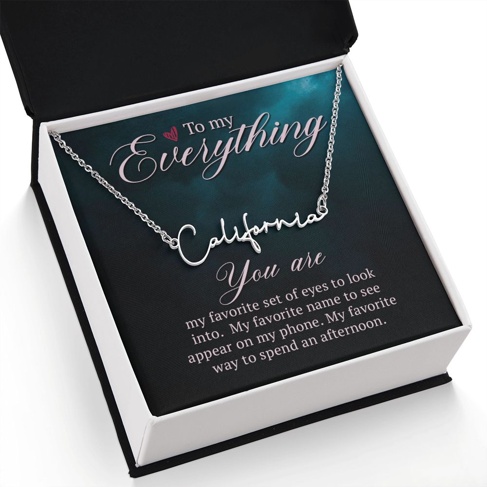 To My Wife | To My Everything - Signature Style Name Necklace