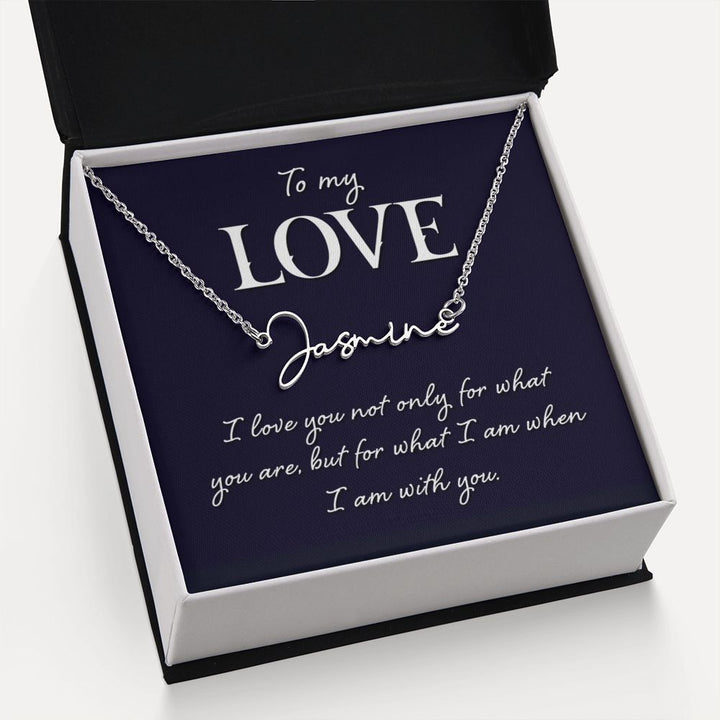 To My Wife | To My Love - Signature Style Name Necklace