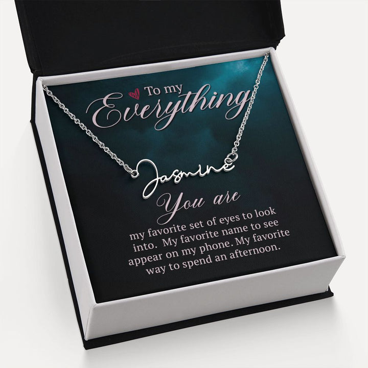 To My Wife | To My Everything - Signature Style Name Necklace