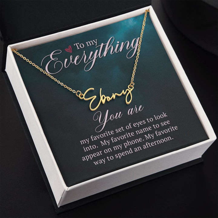To My Wife | To My Everything - Signature Style Name Necklace