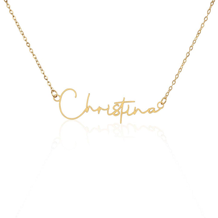 To My Gorgeous Girlfriend | You are the one - Signature Style Name Necklace