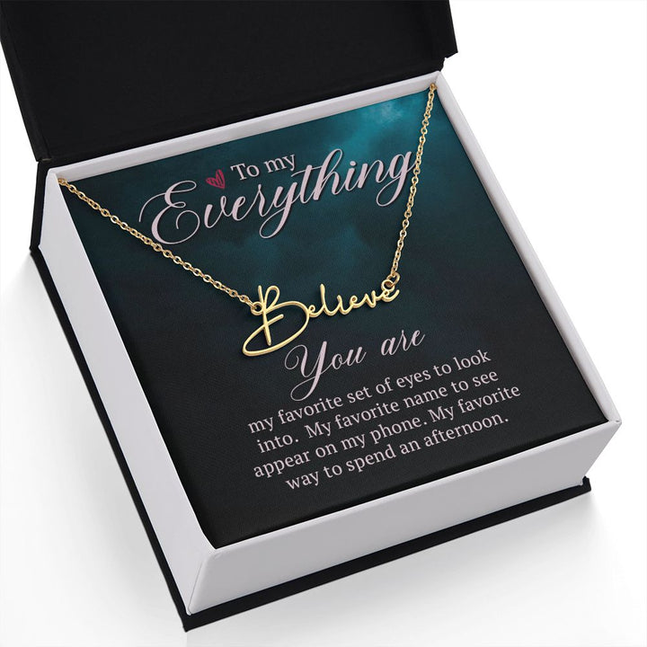 To My Wife | To My Everything - Signature Style Name Necklace