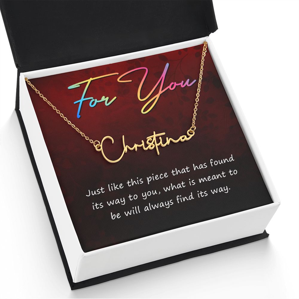 To My Wife | For You - Signature Style Name Necklace