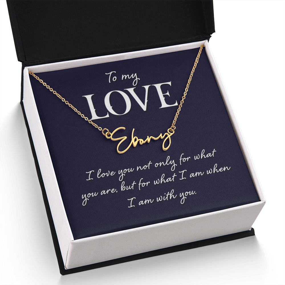 To My Wife | To My Love - Signature Style Name Necklace
