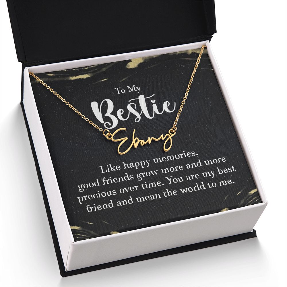 To My Bestie | Like Happy Memories - Signature Style Name Necklace