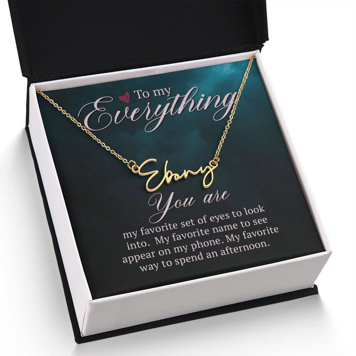 To My Wife | To My Everything - Signature Style Name Necklace