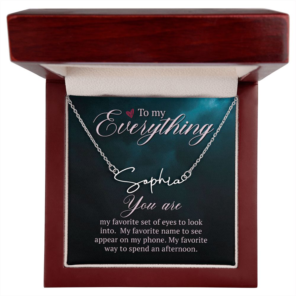 To My Wife | To My Everything - Signature Style Name Necklace