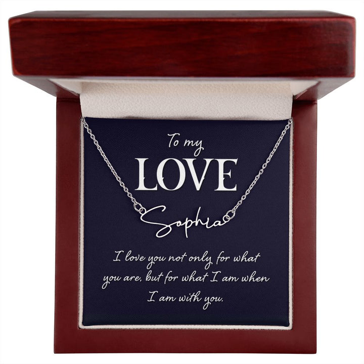 To My Wife | To My Love - Signature Style Name Necklace