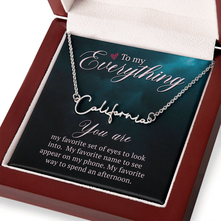 To My Wife | To My Everything - Signature Style Name Necklace