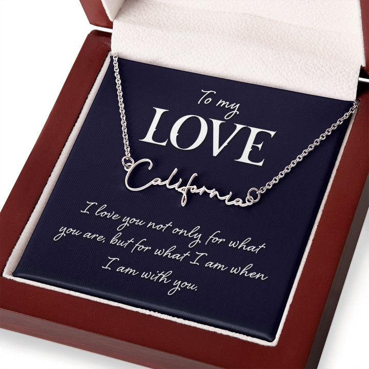 To My Wife | To My Love - Signature Style Name Necklace