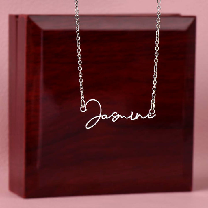 To My Gorgeous Girlfriend | You are the one - Signature Style Name Necklace