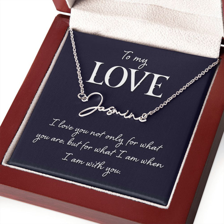 To My Wife | To My Love - Signature Style Name Necklace