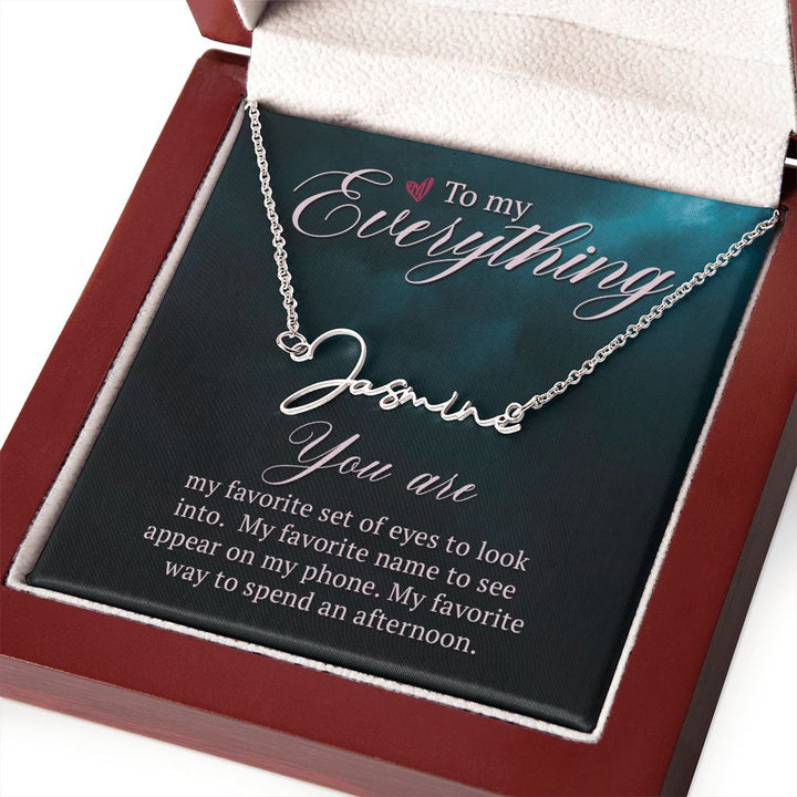 To My Wife | To My Everything - Signature Style Name Necklace
