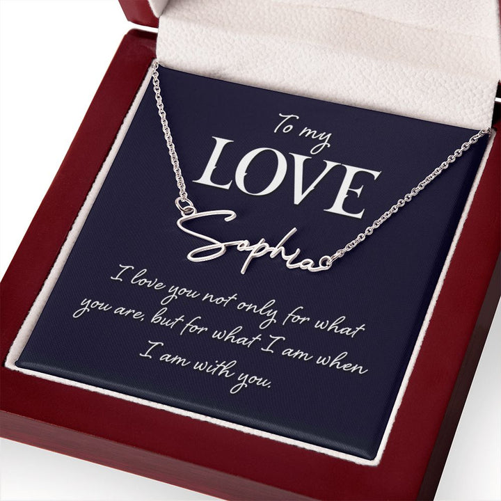 To My Wife | To My Love - Signature Style Name Necklace