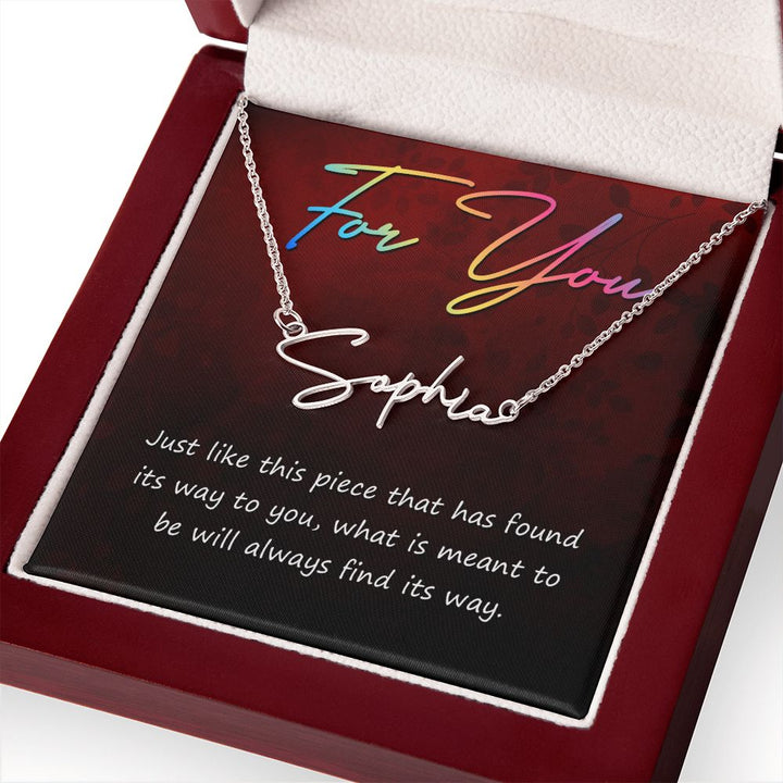 To My Wife | For You - Signature Style Name Necklace