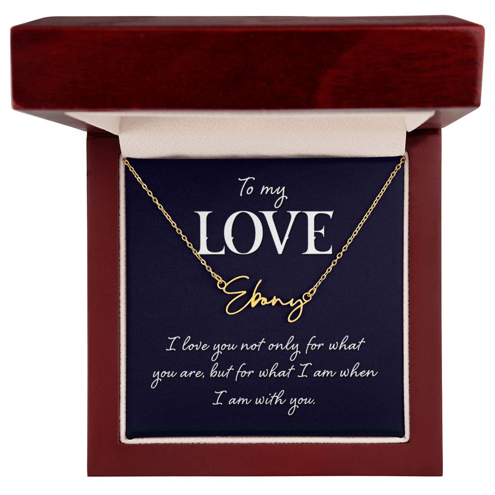 To My Wife | To My Love - Signature Style Name Necklace
