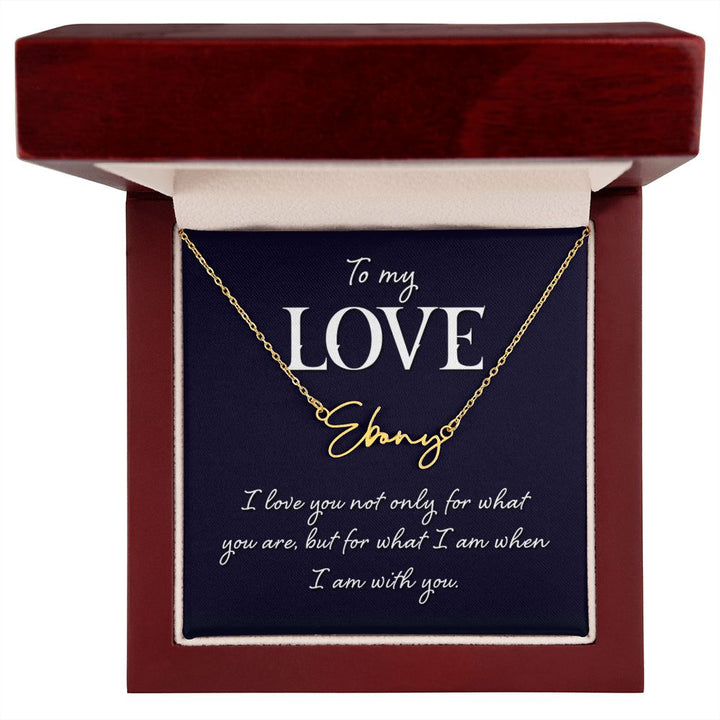 To My Wife | To My Love - Signature Style Name Necklace