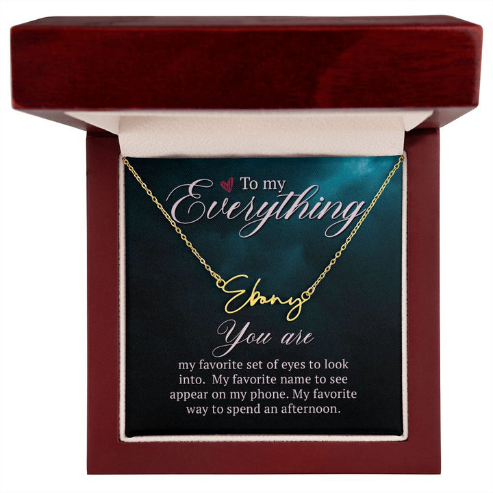 To My Wife | To My Everything - Signature Style Name Necklace