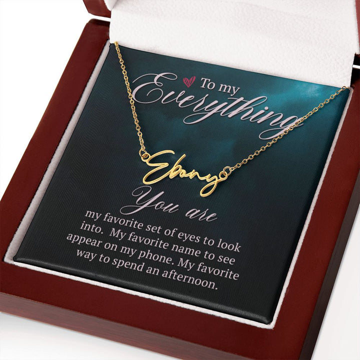 To My Wife | To My Everything - Signature Style Name Necklace