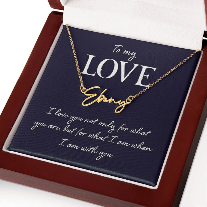 To My Wife | To My Love - Signature Style Name Necklace