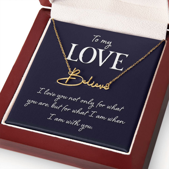 To My Wife | To My Love - Signature Style Name Necklace