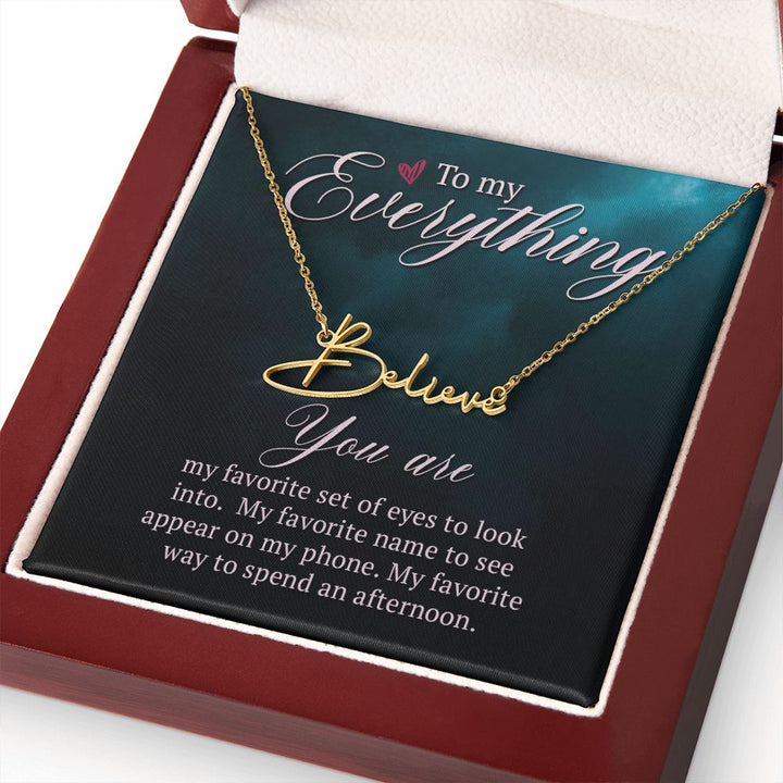 To My Wife | To My Everything - Signature Style Name Necklace
