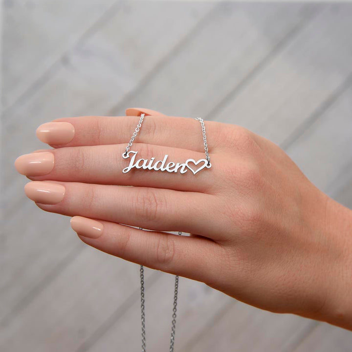 To My Beautiful Soulmate | You're my best friend and the woman of my dreams - Heart Name Necklace