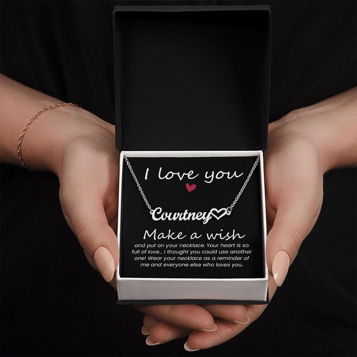 I Love You | Your heart is so full of love - Heart Name Necklace