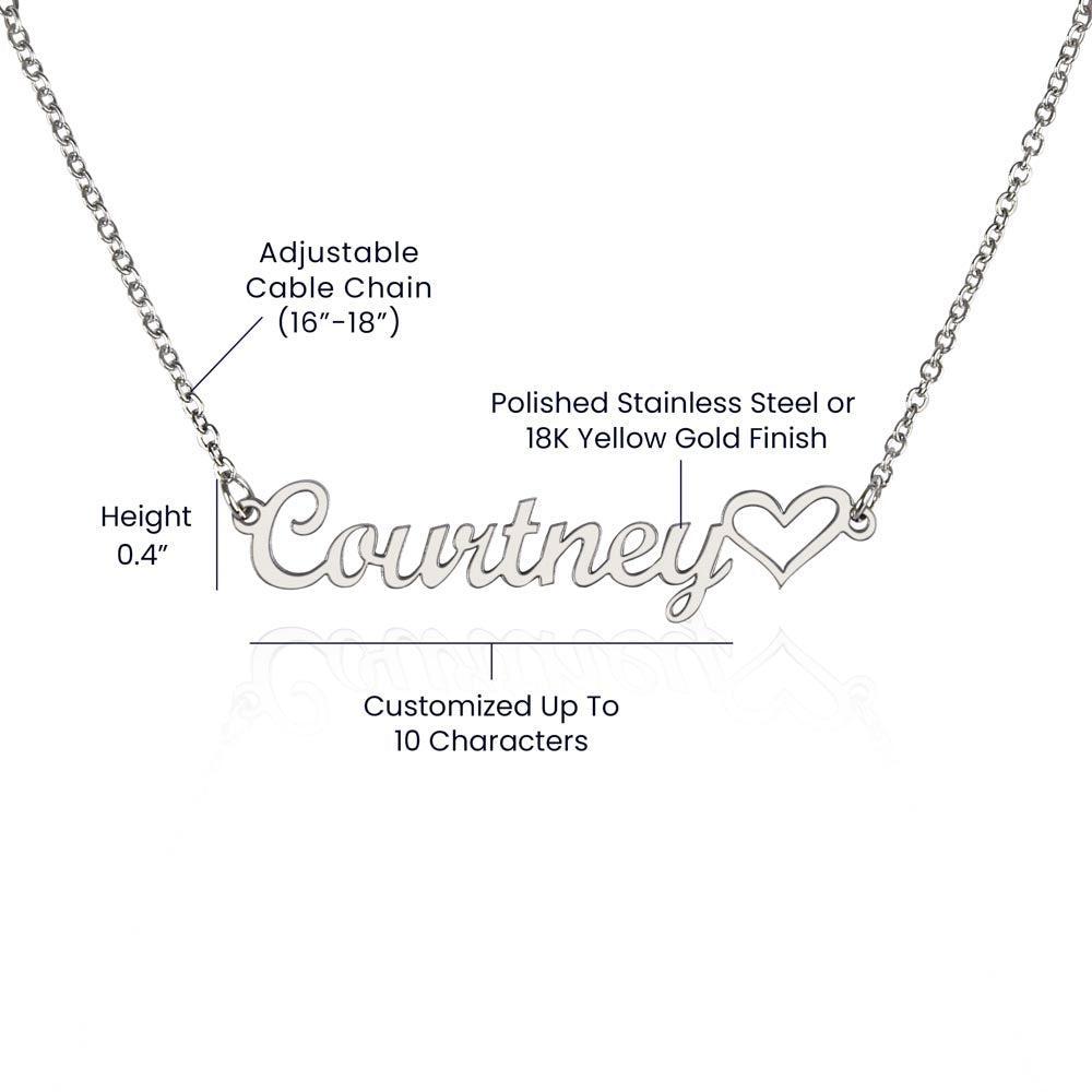 To My Everything | You are my favorite set of eyes to look into - Heart Name Necklace