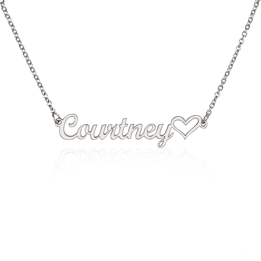 To The Owner of My Heart | If I know what love is, it is because of you - Heart Name Necklace