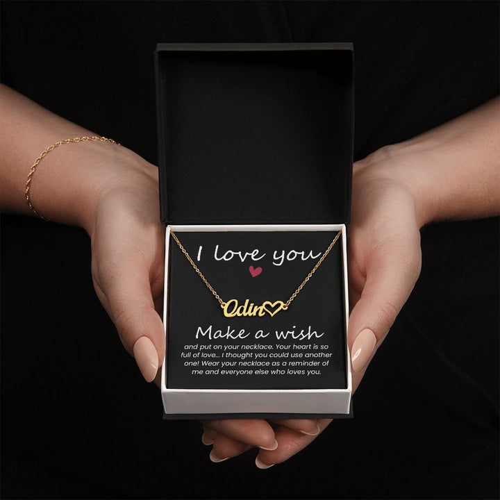 I Love You | Your heart is so full of love - Heart Name Necklace