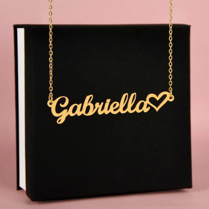 To My Beautiful Granddaughter | You stole my heart from the very start - Heart Name Necklace