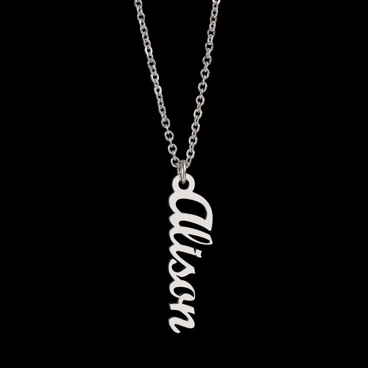 To My Wife A | I'm so glad you found me - Personalized Vertical Name Necklace