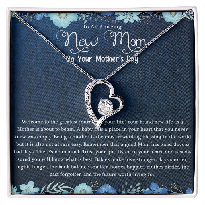 Mother's Day | Amazing New Mom - Forever Love Necklace