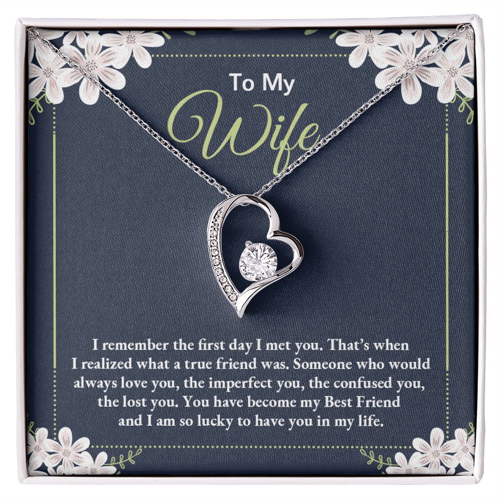 To My Wife | I remember the day I first met you - Forever Love Necklace
