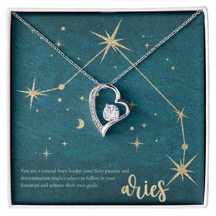 Aries | You are a natural-born leader, your fiery passion and determination inspire others to follow in your footsteps and achieve their own goals. - Forever Love Necklace