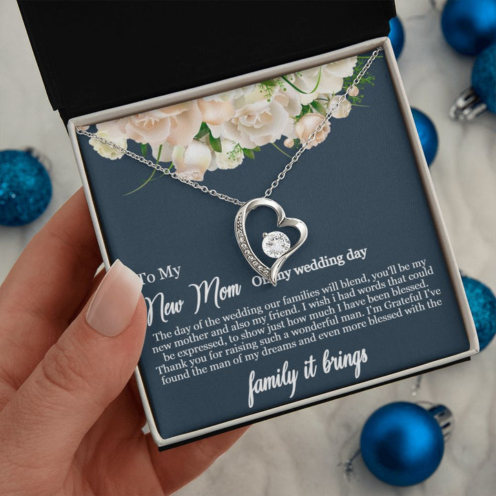 To My Mother-in-Law | To my new mom on my wedding day - Forever Love Necklace
